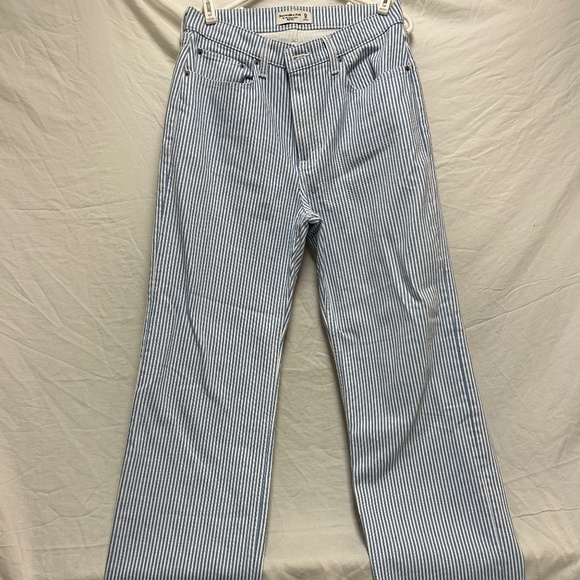 Abercrombie & Fitch Blue Stripped Jeans - Picture 1 of 4